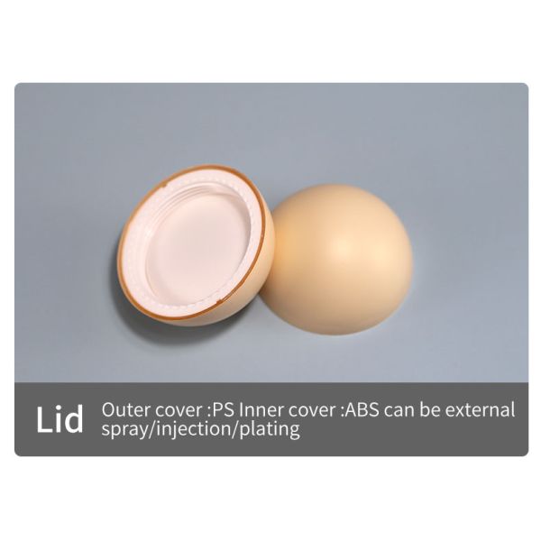 Contenedor de crema para bebés de plástico en forma de huevo de 50 g para productos para el cuidado de la piel Material ABS