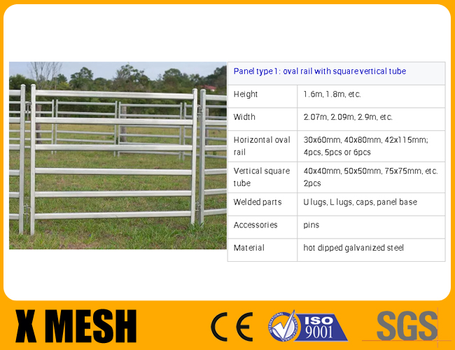 Ферма металла Od 1,66 дюймов ограждает высоту 84 дюймов 12 фута ширины