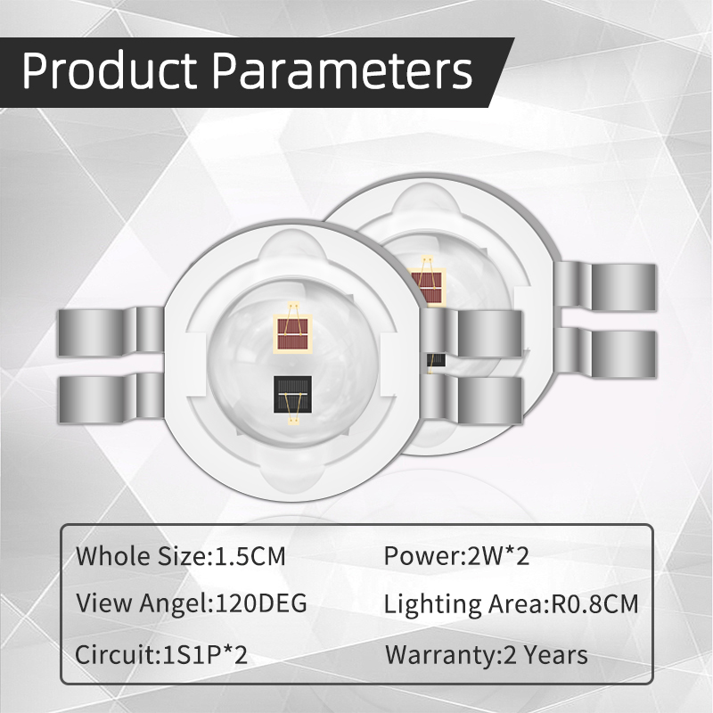Инфракрасный светодиодный излучатель 2w*2 Chip Ir Led 650-660nm Высокая мощность R8.0mm