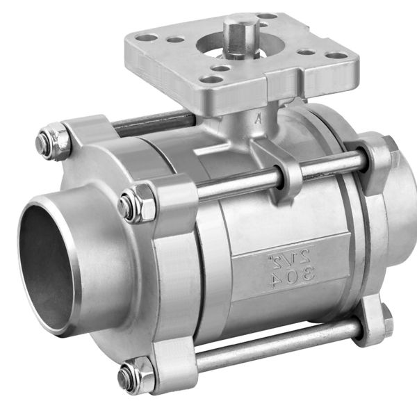 Пневматический 3-ператяжный сварный шаровой клапан с тяговым подшипником