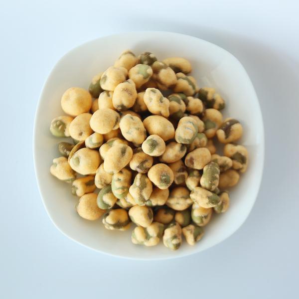 Halal/Haccp secou o alimento cozido crocante do petisco das ervilhas de verde do sabor de Wasabi/BARBECUE/Spicy e friável natural Roasted da porca