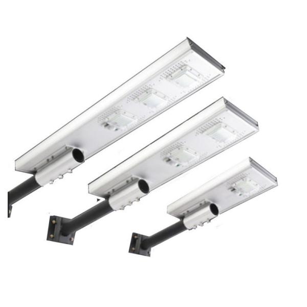 Tudo em um tipo luz de rua de alumínio, luz de rua 100w solar com bateria de lítio