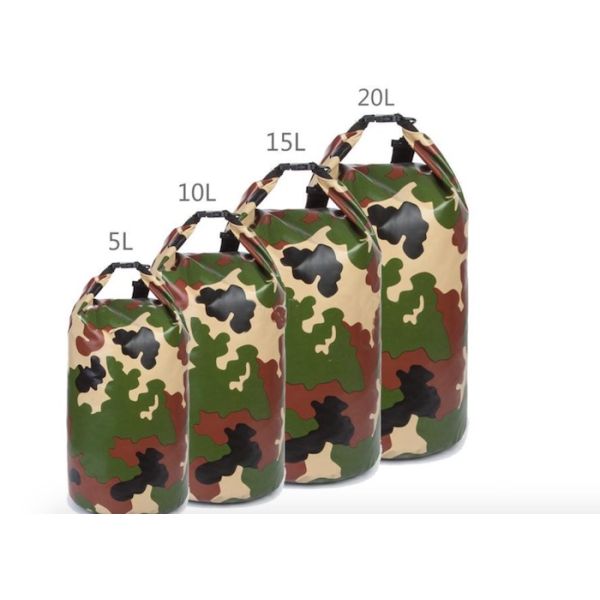 Mochila al aire libre de la lona del PVC del verde 500D de los accesorios que acampan frescos impermeables