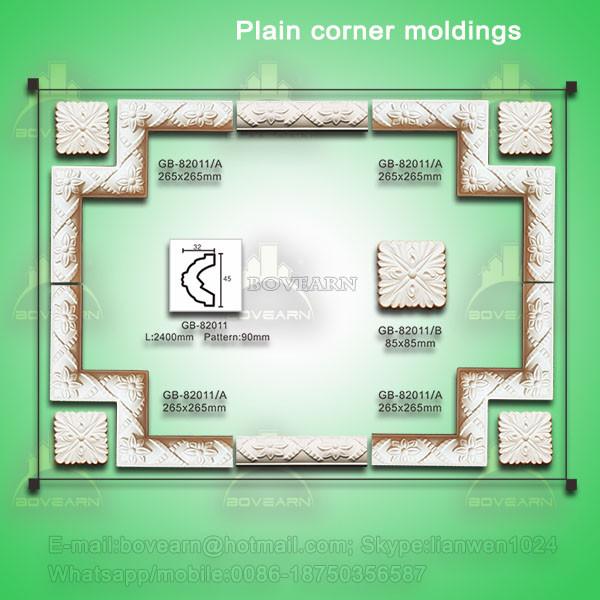 Latest European style PU corner cornice moulding for home & interior decpration