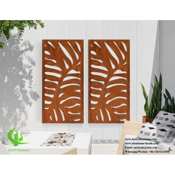 Écran de protection de la vie privée Écran métallique en feuille d'aluminium avec motif de découpe laser pour la décoration extérieure