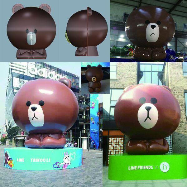 Giant Inflatable Sports Mascots Advertising 3D Cartoon Oxford Material