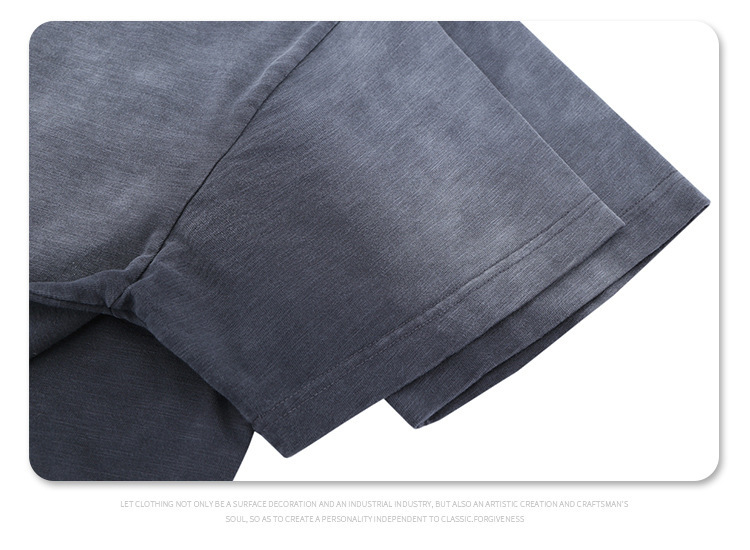 Gradient Wash Drop Shoulder Tee 320GSM Distressed Vintage Tee 100% Cotton