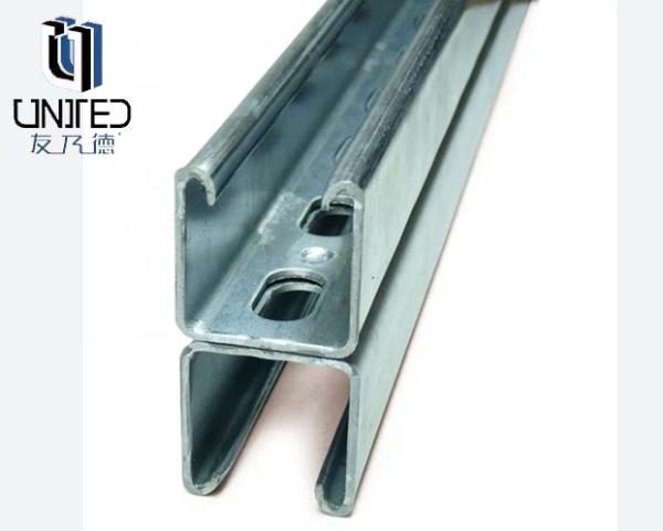 Welded Bolted Clamped Hot Dip Galvanized 3m 6m Silver Strut Metal Channel 2mm 2.5mm