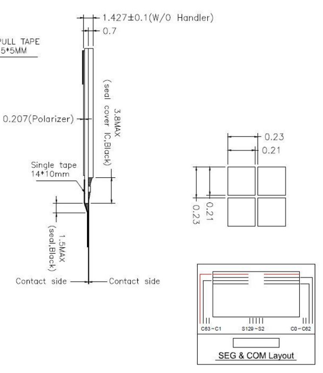 1,3 дисплей 6800 дюйма 128x64 I2C OLED 8080 4-SPI штырей интерфейса 30