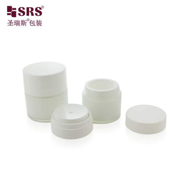 AB002 30ml 50ml Cute Luxury Glass Lotion Serum Bottle Replaceable Container Customization Painted Froested