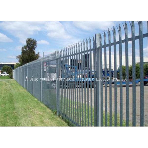 Eco Friendly Steel Picket Fencing , Palisade Fencing Pales For Commercial Grounds