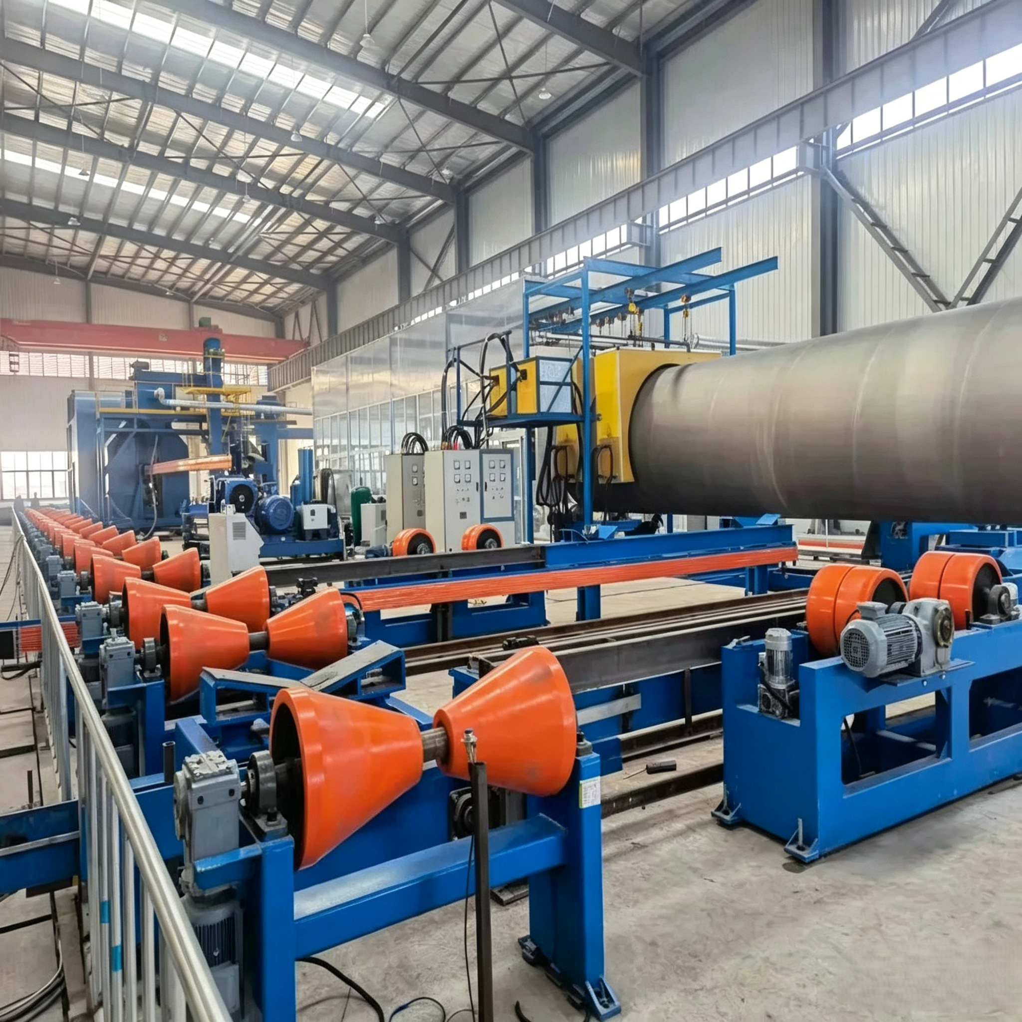 Large Diameter Steel Pipe Fbe Powder or Varnish Paint Anti-Corrosion Coating Line