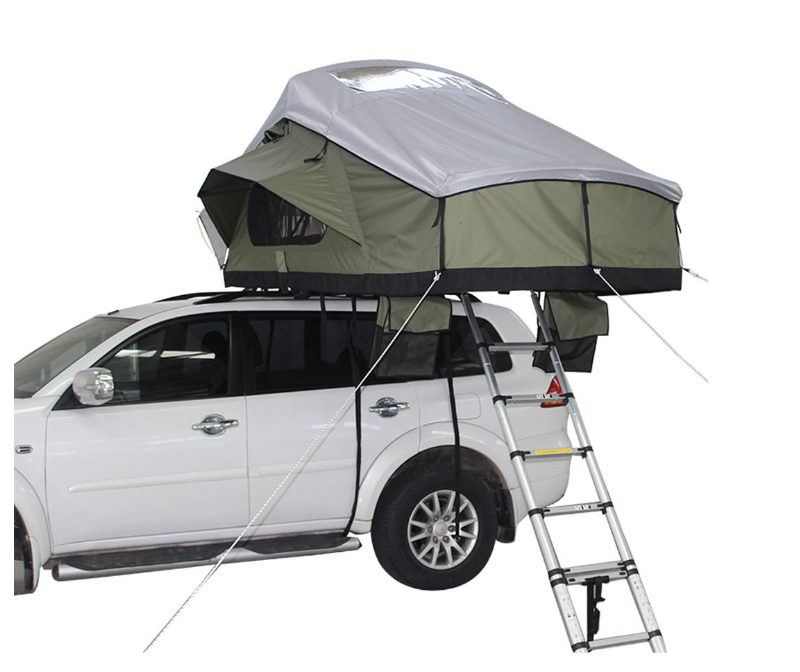 Waterproof Light Blocking Roof Top Tent With Fabric Softshell