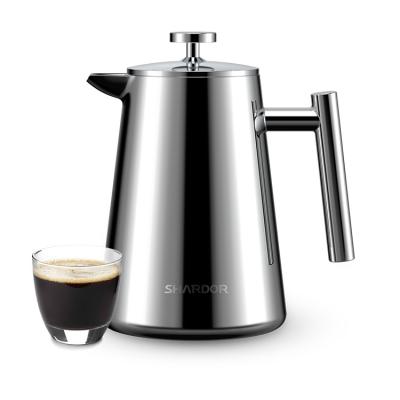 Parede dobro de aço inoxidável do curso francês automático do fabricante de café da imprensa 1000ML