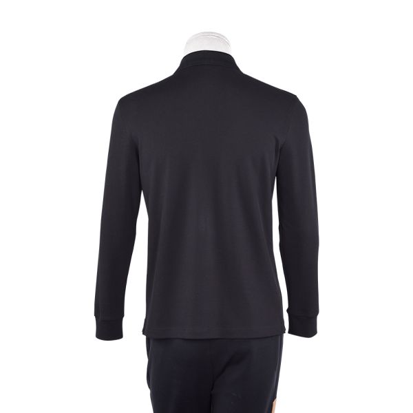 92 Poliéster 8 Spandex Camisas de polo para hombres Manga larga Polo sencillo Antiarrugas