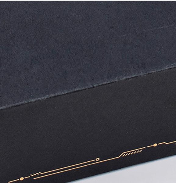 Magnético de caixa de presente de papelão preto com inserção personalizada para garrafas