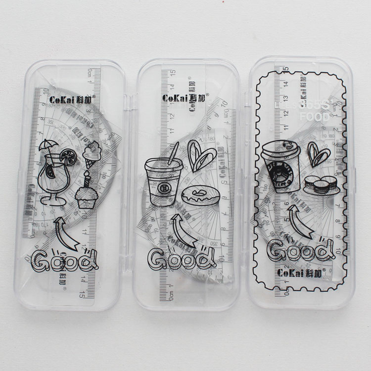 high quality math stationery clear scale custom logo ruler set