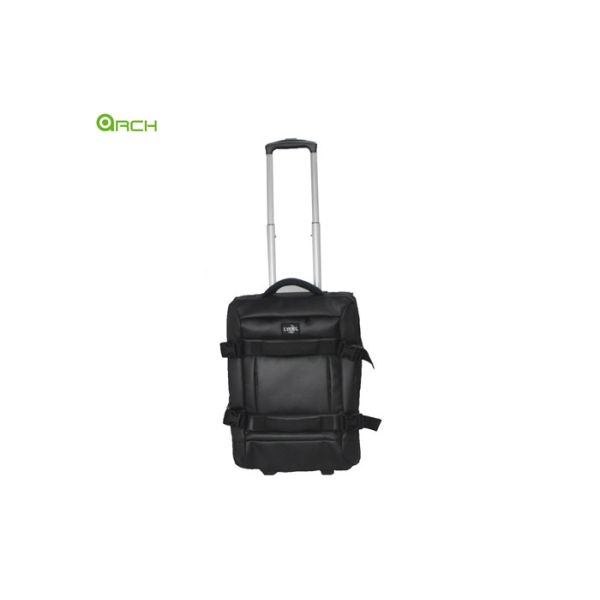 20 Inch Travel Trolley PU Carry On Luggage Bag with Two front handles