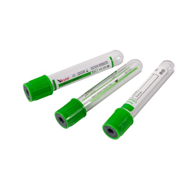 High-Efficiency Green Sodium Heparin Tube 7/8/9ml Plasma Separator Tube for Clinical Trials