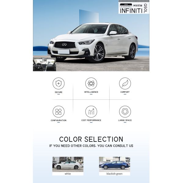 Coches usados 2024 Dongfeng Infiniti Q50L 2.0T Lugo sedán con disco delantero trasero sistema de freno de disco trasero radar
