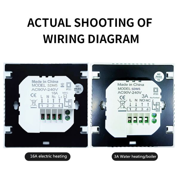 SIXWGH WIFI Smart Thermostat, Voice Control & APP Programmable Thermostat for Electric Heating Water Boiler Home and Office Use