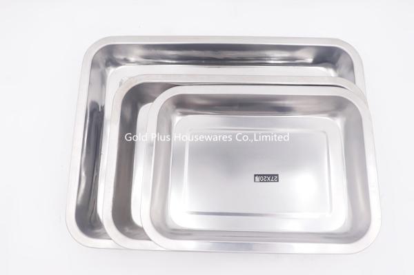 Multifunction 32x22cm Stainless Steel Tray Inverted Oil Pans Fruit Plate