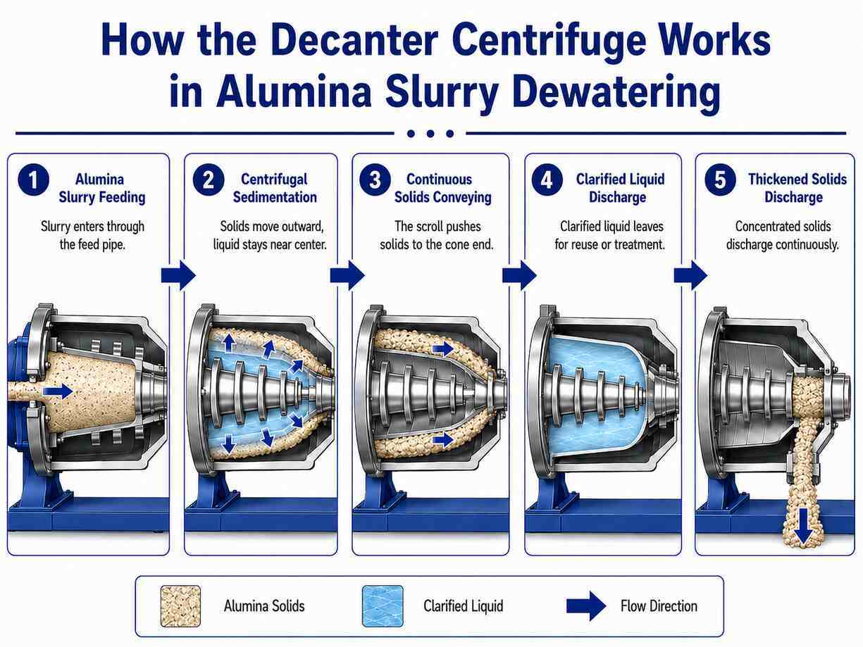 Decanter Centrifuge for Alumina Slurry Dewatering