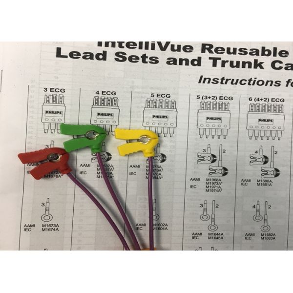 M1626A Interllivue Reusable ECG Lead Set Cables For Hospitals Clinics