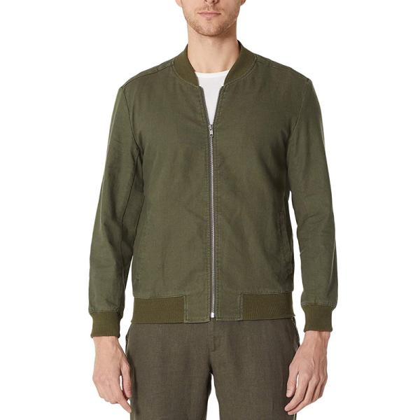 Outwear Zip Up Casual Linen Clothing Lightweight Stylish Bomber Jacket For Men