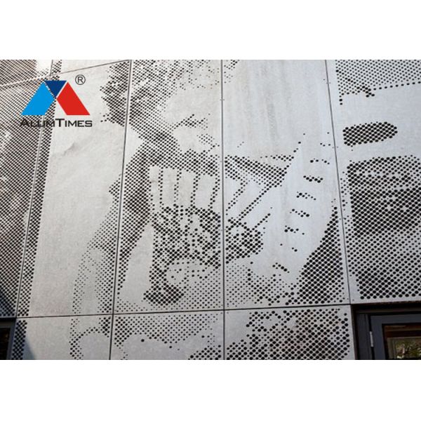 Fire Resistant Decorative Aluminium Screen Perforated For Airport Railway Station