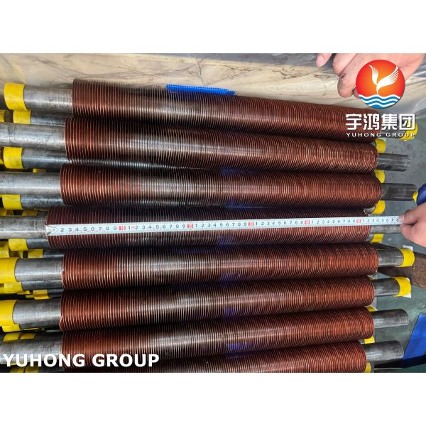 ASTM A106 Embedded G Type Fin Tube With Cu T2 For Chemical Plant Air Coolers