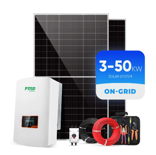 Shingled Three Phase Solar Power Energy System 10Kw 15Kw 20 Kw 10 Kw On Grid Tied Solar System