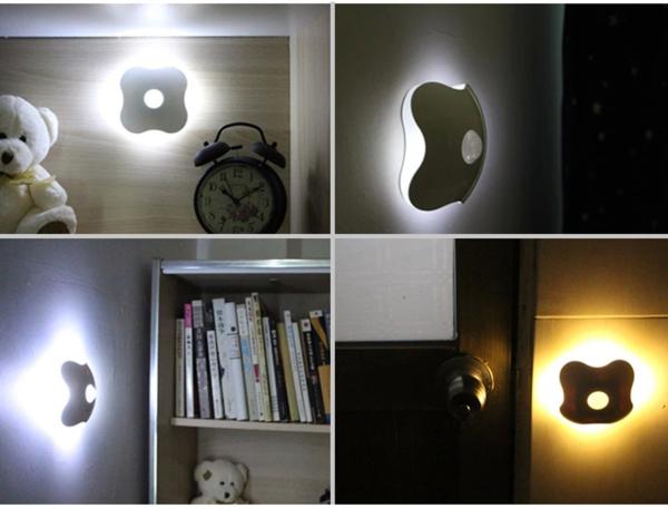 High Quality Induction Night Lamp Of Four Clovers Mini Sensor Light