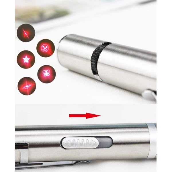 Purple Red White Laser Cat Teaser Interactive Toy Rechargeable Cat Toys