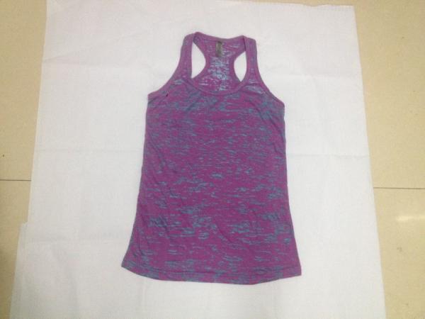 Polyester Cotton Gym Racerback Tank , Burnout Tank Top Anti Pilling