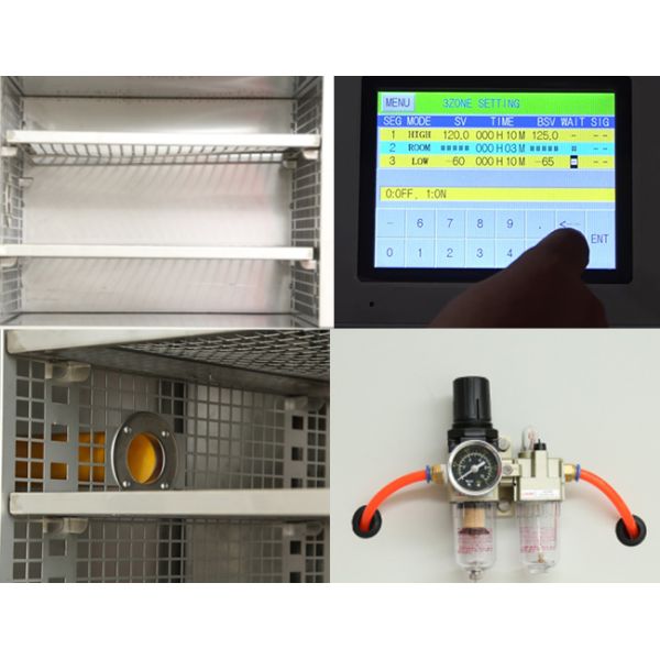 Air To Air Temperature Shock Test Chamber / Thermal Testing Equipment SUS304 Interior Material