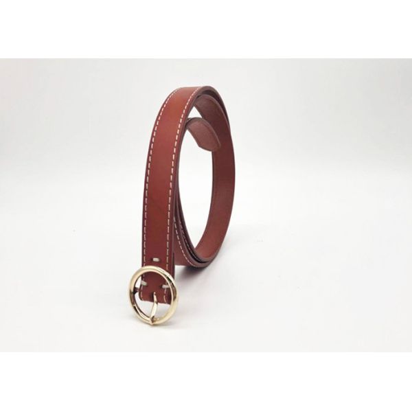 Round Buckle  Trousers 1.8CM Women's Fashion Leather Belts