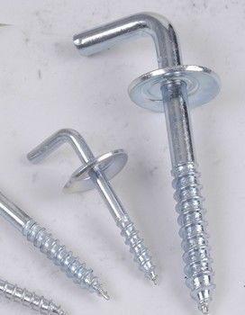 Square Metal Screw Hooks For  Home Decoration / Machine High Rigidity