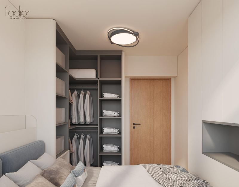 OEM Бежевый Татами Хранилище Кровать с изогнутым краем Нержавеющая сталь угловой шкаф