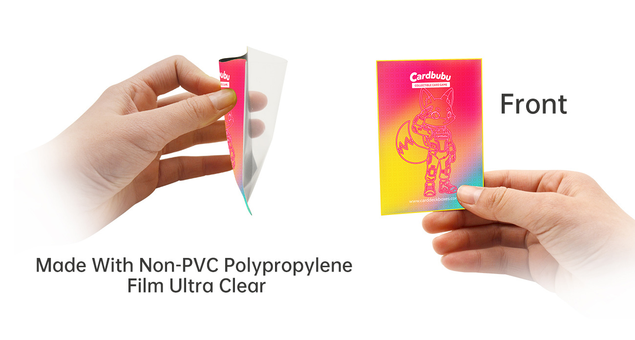 Portable Custom Card Sleeves High Definition Textured Card Protector Sleeves