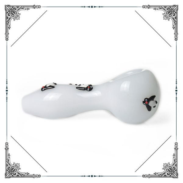Mini Penguins Unique Hand Pipes For Smoking , 4 Inches Spoon Hand Pipe