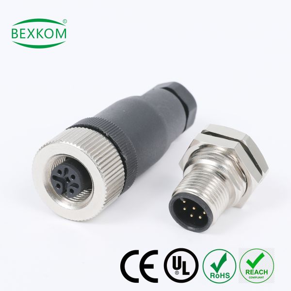 BEXKOM M Series M5 M8 M9 M12 M14 M16 M23 Industrial Circular Connector with IP67 Waterproof EMC Shield and Screw Locked for Reliable Electrical Connections