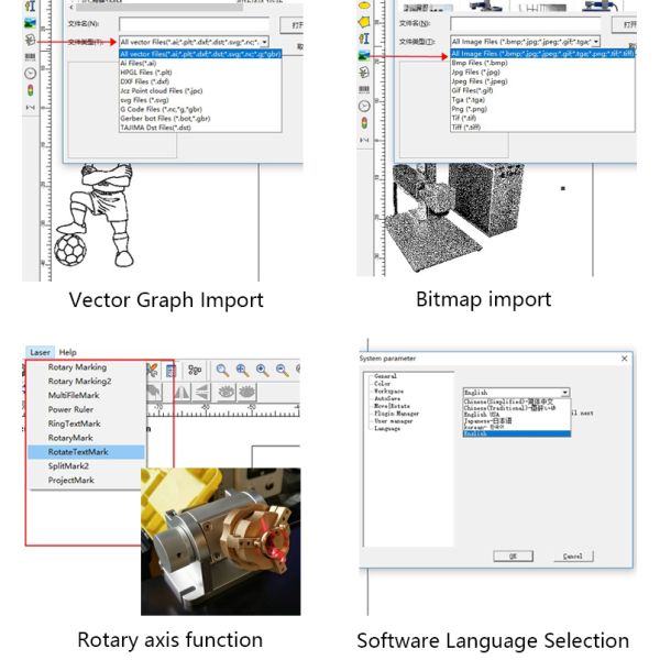 Color Fiber Laser Marking Machine Laser Fiber Printer Mini 20w 30w 50w