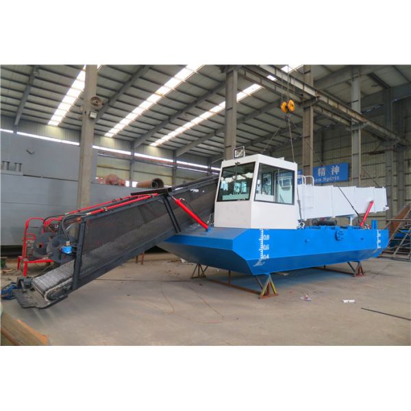 Small Lake Water Hyacinth Harvester Boat for Aquatic Weed Mowing