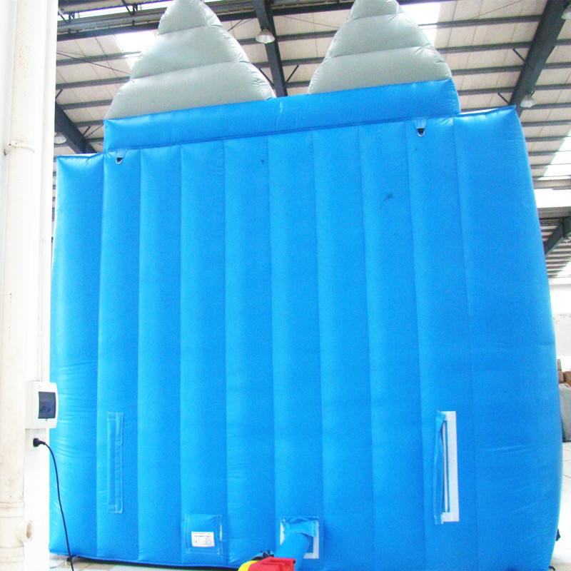 Blue Mountain Inflatable Climbing Wall with Cushioned Landing Area
