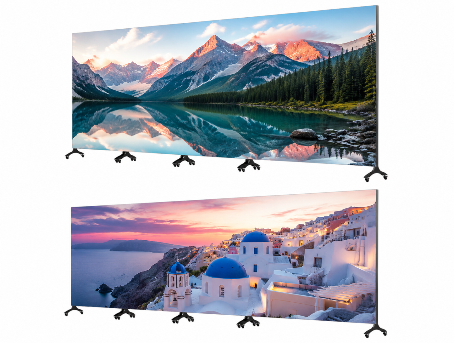 GOB P2.5 LED Poster Display with 3000nit High Brightness and 33mm Ultra-thin Panel for Sunlit Window Advertising