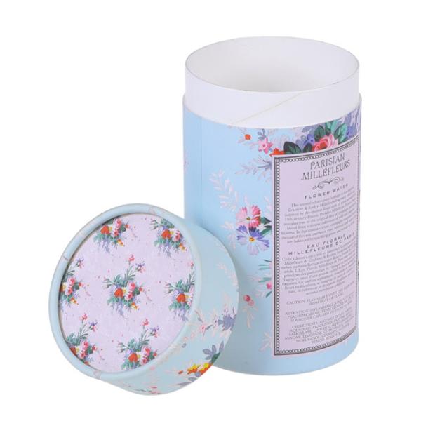 Eco-Friendly Skincare Gift Packaging Cardboard Cylinder Paper Tube Cosmetic Boxes Custom Print