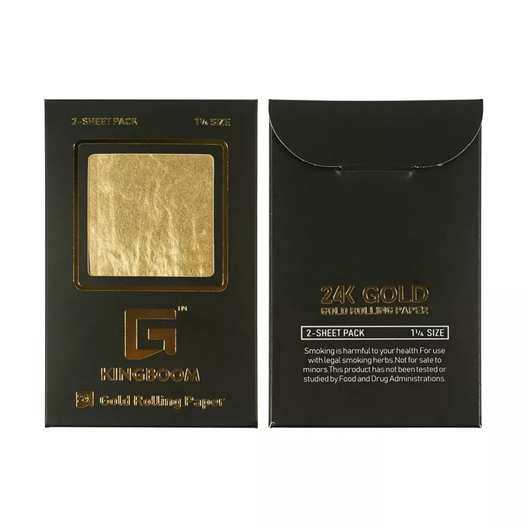Тонкий размер 24k Pre Rolled Cones Shine Gold Rolling Paper
