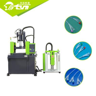 Laço - máquina moldando da injeção do vertical da barra 500x580mm para a linha de produção do cateter de Lsr