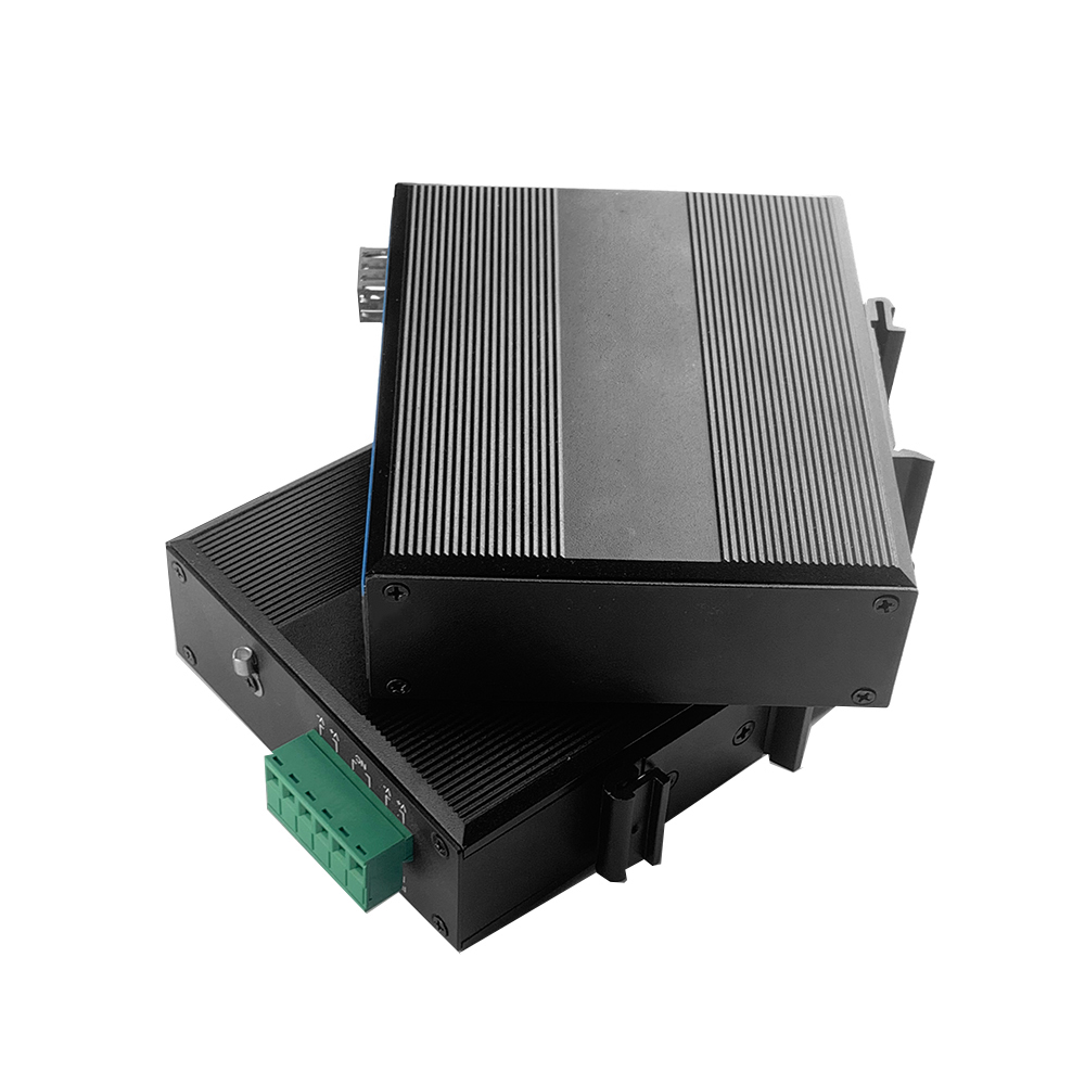 DC48V DIN POE MEDIA Converter 100M SFP Fiber Fast Ethernet Un -Managedated IEEE802.3af/at